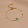 Green Emerald Crystal Bracelet